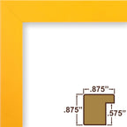 Craig Frames Confetti, Modern Yellow Picture Frame, 12 X 18 Inch