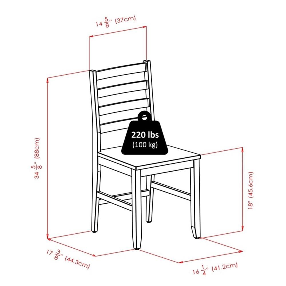 Winsome Alamo Dining, 4 Chairs, Walnut
