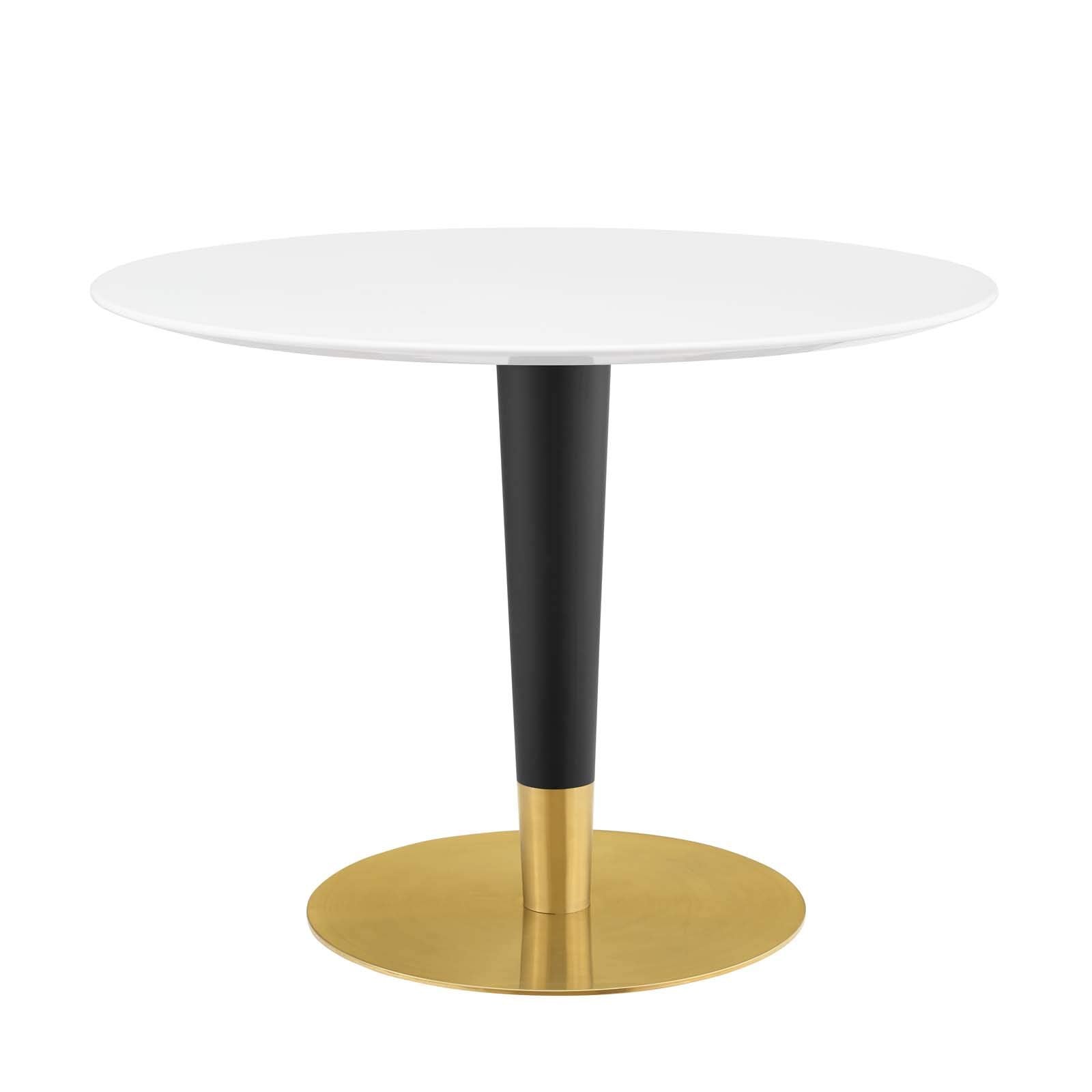 Modway EEI-5135-GLD-WHI Zinque 40&quot; Dining Table, Gold White
