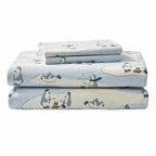 Eddie Bauer - Full Sheets, Cotton Flannel Bedding Set, Brushed For Extra Softness, Cozy Home Decor (Skating Penguin, 4 Pcs, Full)