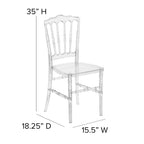 Flash Furniture Flash Elegance Crystal Ice Napoleon Stacking Chair