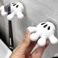 3PCS Cute Hanging Toothbrush Holder, Mouse Hand Hanging Utility Suction Hooks, MultiFunction Key Holder Jewelry Storage, Ring H