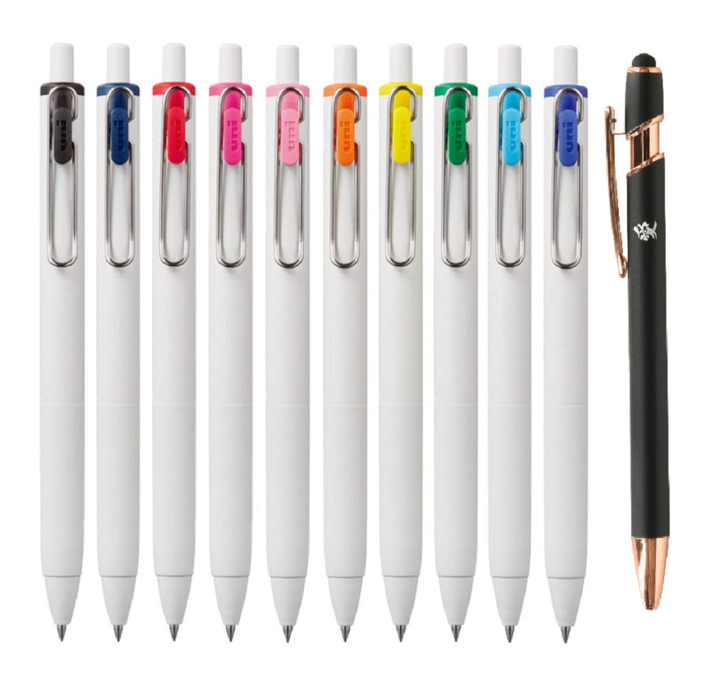 Uni-Ball One Gel Ink 0.5Mm Ballpoint Pen 10 Colors Set Umns05-10C Japan Import With Original Stylus Ballpoint Touch Pen