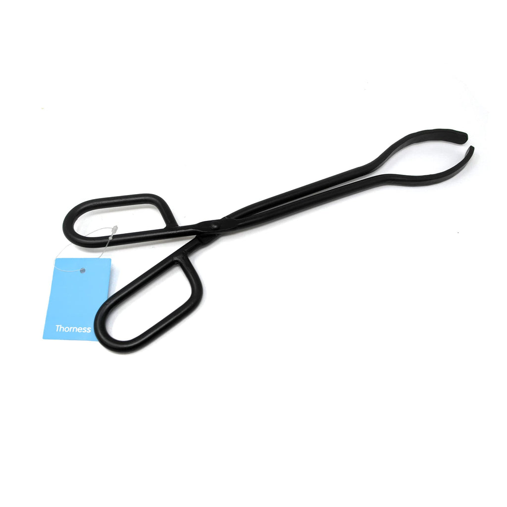 Black Heavy Duty Cast Iron Fire Place Log Tongs for Indoor Fire/Fire Pits Accessories/Tongs for Outdoor Stove/Long Logs Tweezers