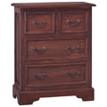 vidaXL Chest of Drawers Classical Brown Solid Mahogany Wood