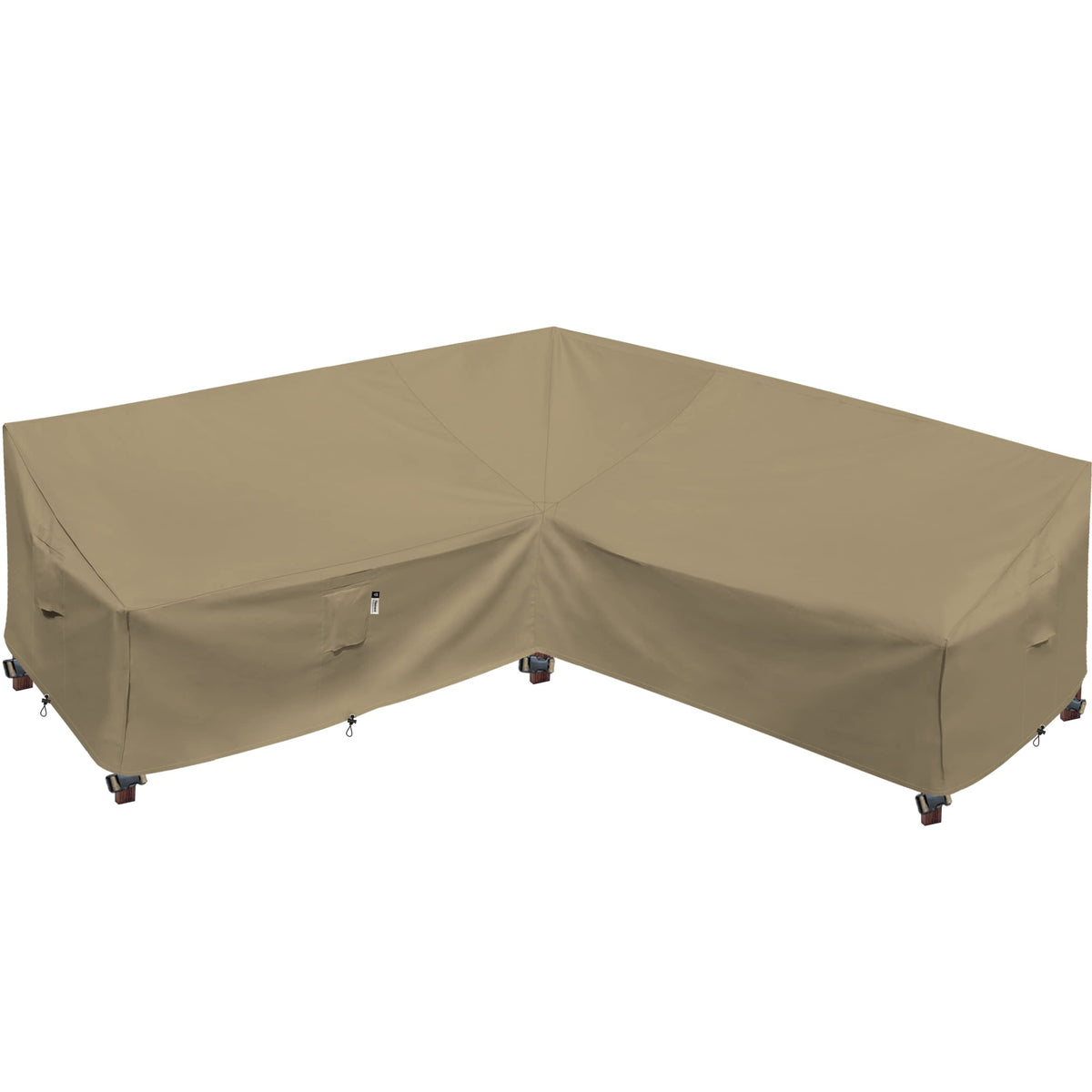 Flexiyard Heavy Duty Outdoor Sectional Sofa Cover, Waterproof 600D Patio Sectional Couch Cover, Lawn Patio Furniture Cover (Dese