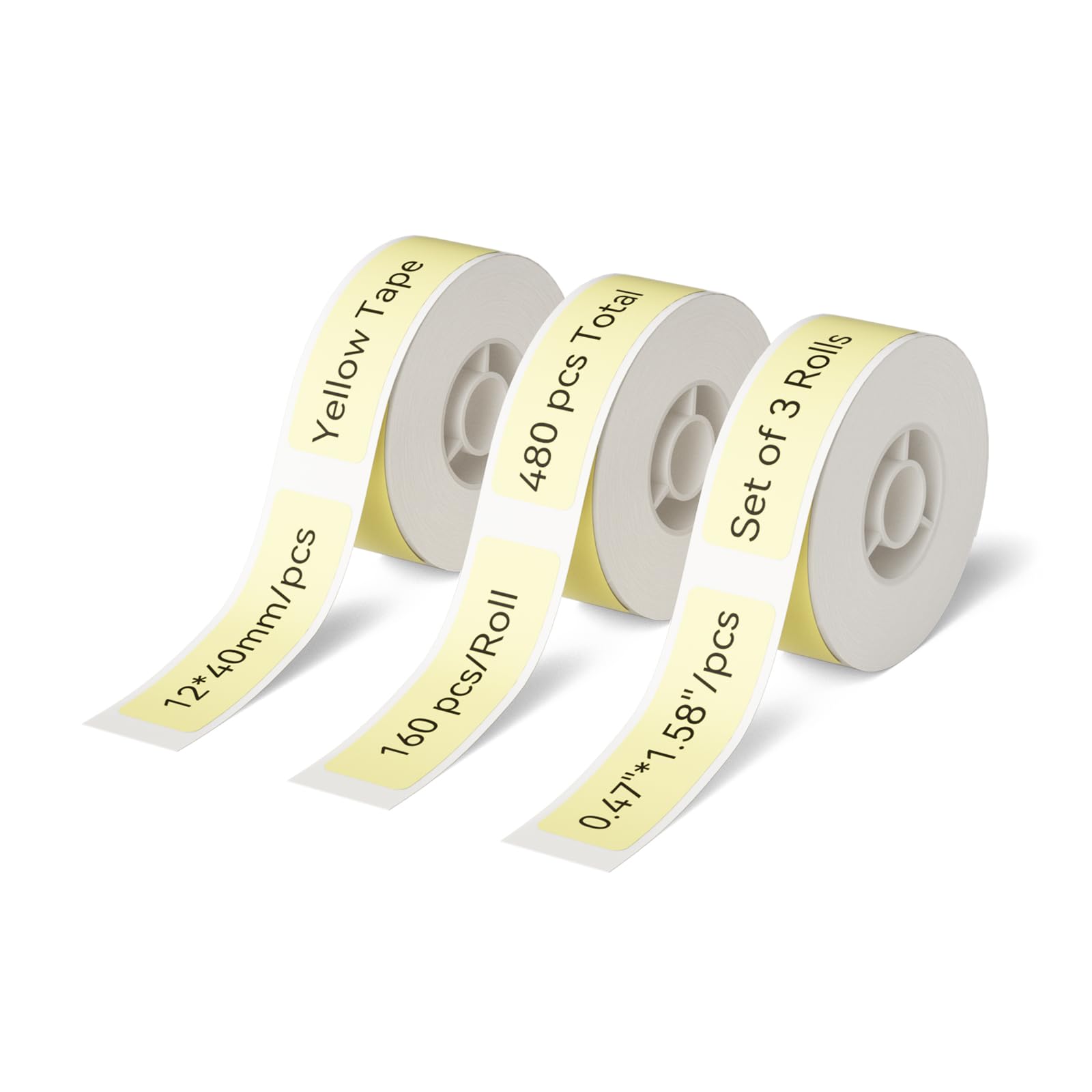 Niimbot Thermal Label 3 Rolls Set Home School Office Storage And Organization For Niimbot D11 D110 D101 H1S Label Maker (1240Yel