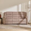 Home Centre 3 Seater Cairo Fabric Recliner| Fabric Recliner| (Beige) |2 Year Warranty