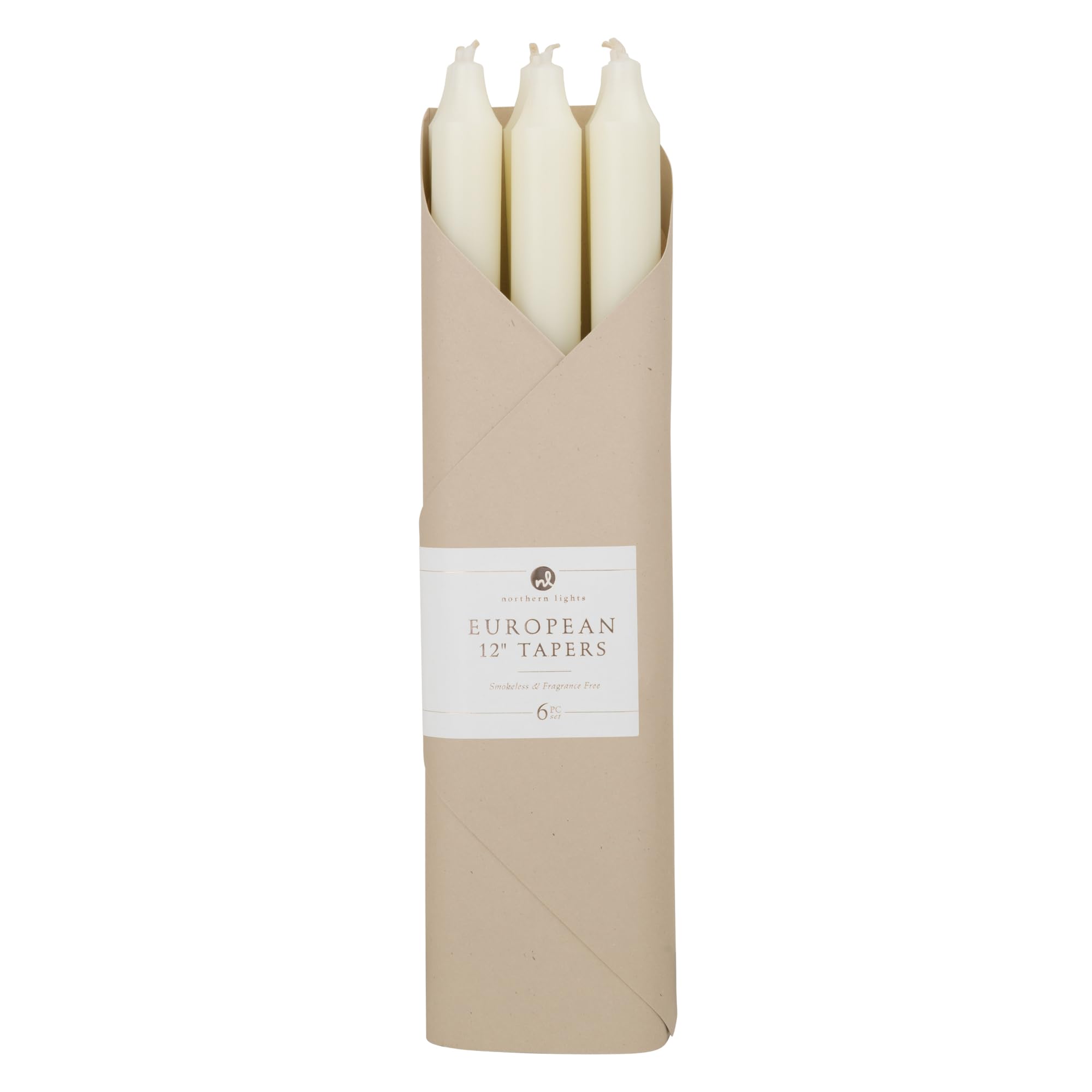 Premium Taper Candles 12' - 6Pk - Ivory - 73254