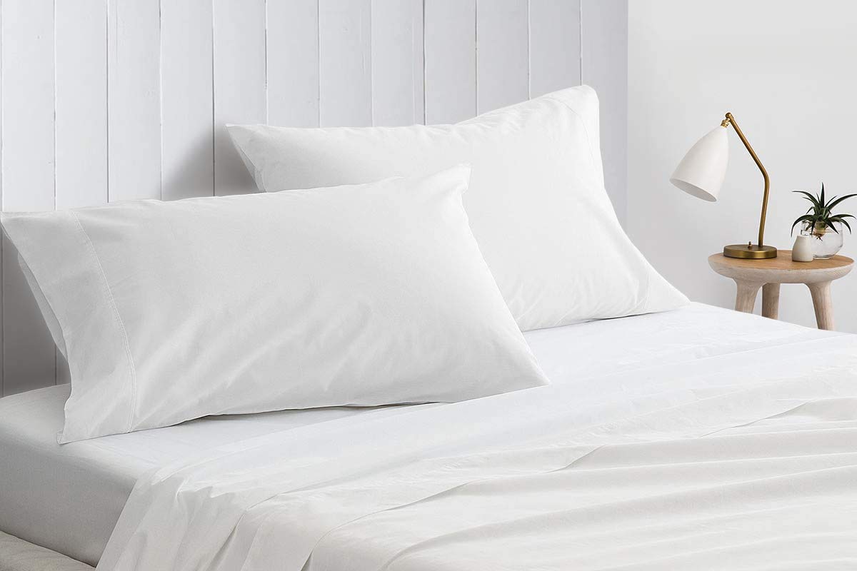 Set Of Two Oversized Superhuge Pillow Case - Cover - 100% Egyptian Cotton, 600 Thread Count Sateen, (Size 31 X 40) (31 X 40, Whi