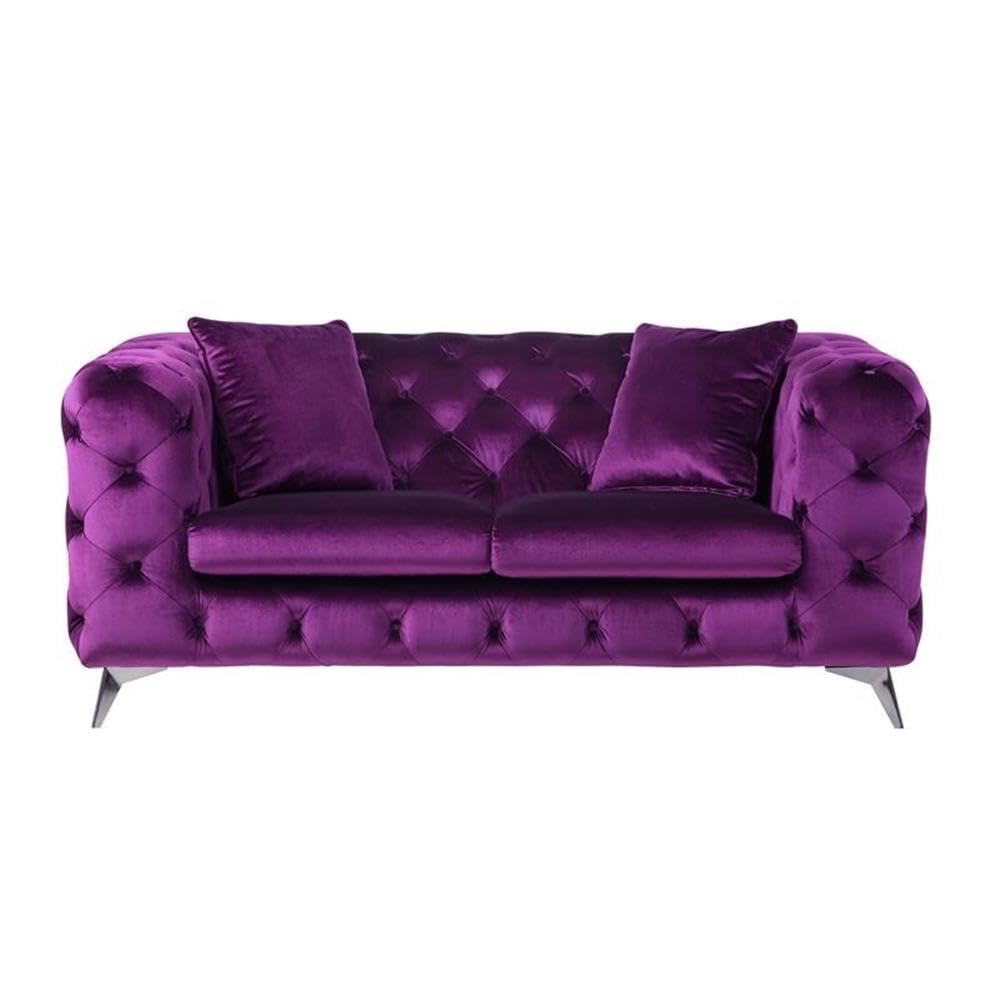 Acme Atronia Loveseat In Purple Fabric