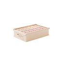 Afkfkr Underwear Storage Box Organizer Multifunctional Home Wardrobe Drawer Bag(Beige,24Grid,WithLid)