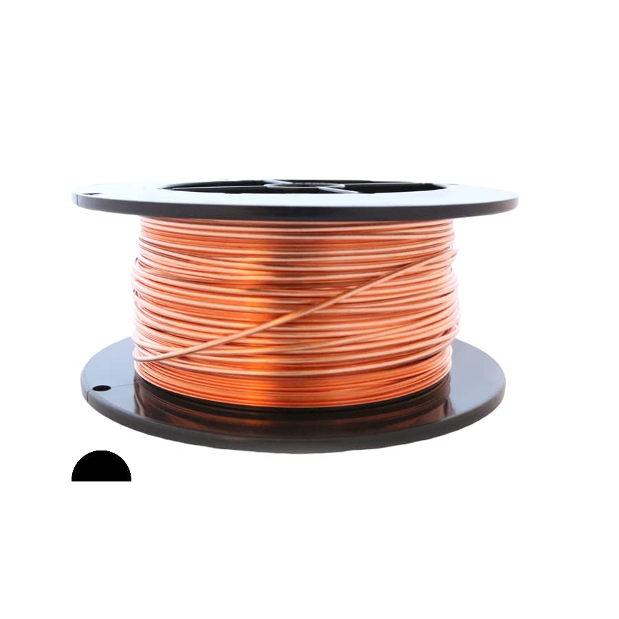 20 Gauge, 999 Pure Copper Wire (Half Round) Dead Soft Cda 110 Made In Usa - 1Lb (630Ft) By Craft Wire