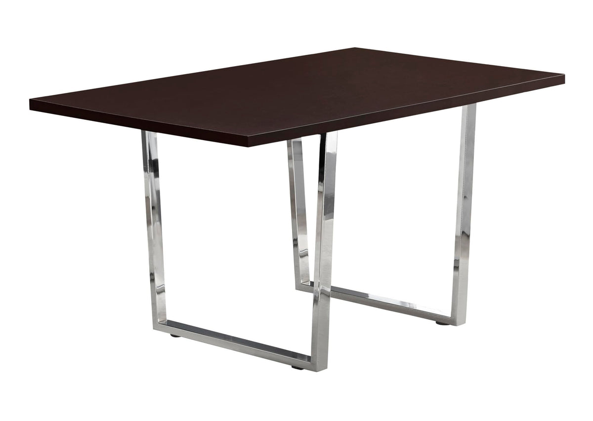 Monarch Specialties Dining Table, 59'L x 35.5'D x 30.25'H, Cappuccino