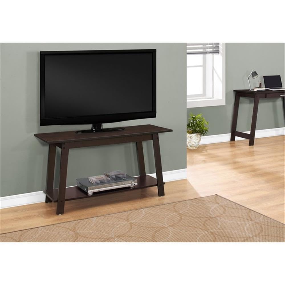 Monarch Specialties I TV STAND-42 L, Cappuccino