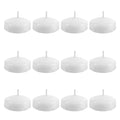Thleunei 12 Pack Floating Candles 2    6 Hour White Unscented Dripless Wax Discs, Floating Candles for centerpieces, Cylinder Va