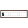Creative Letter Art 4    x 6    Multiple Opening Picture Frame Collage with 11 holes, Congress Mahogany Frame with 10 x 44-inch 