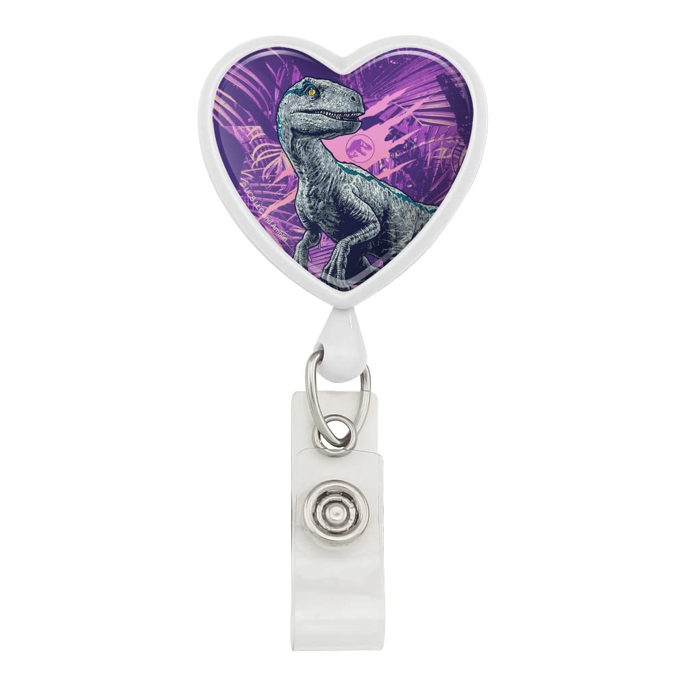Jurassic World Raptor Heart Lanyard Retractable Reel Badge Id Card Holder