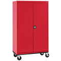 Sandusky Lee TAWR46247201 Transport Series Mobile Wardrobe Storage Cabinet with Wheels and Adjustable Shelf, 24 Depth x 46 Wi