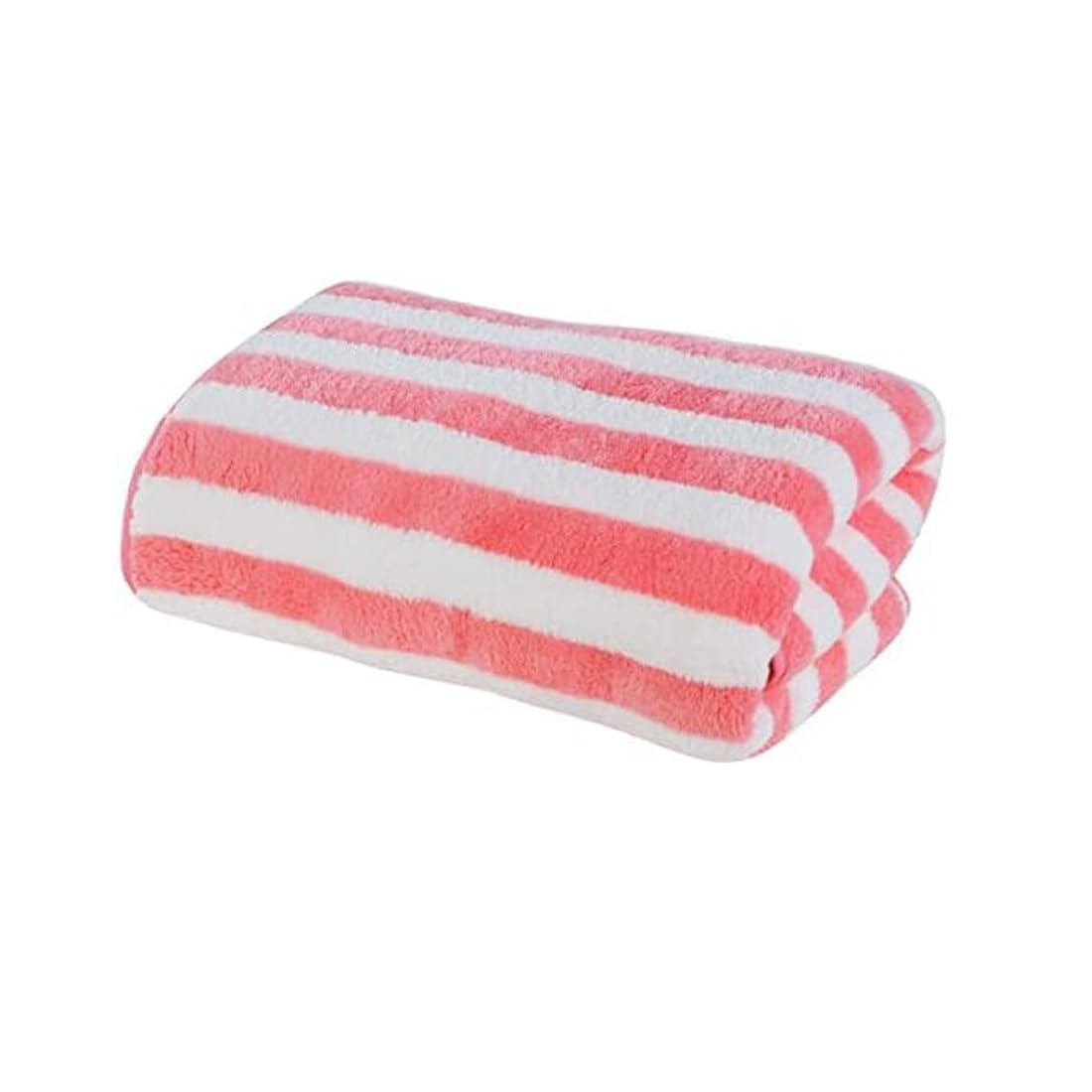 Microfiber Bath Towels, Soft, Super Absorbent, Fast Drying, Multipurpose for Sports, Fitness, Yoga (Cabana Stripe Pink, Pack of