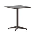Flash Furniture Mellie 23.5 Square Aluminum Indoor-Outdoor Table with Base, Bronze