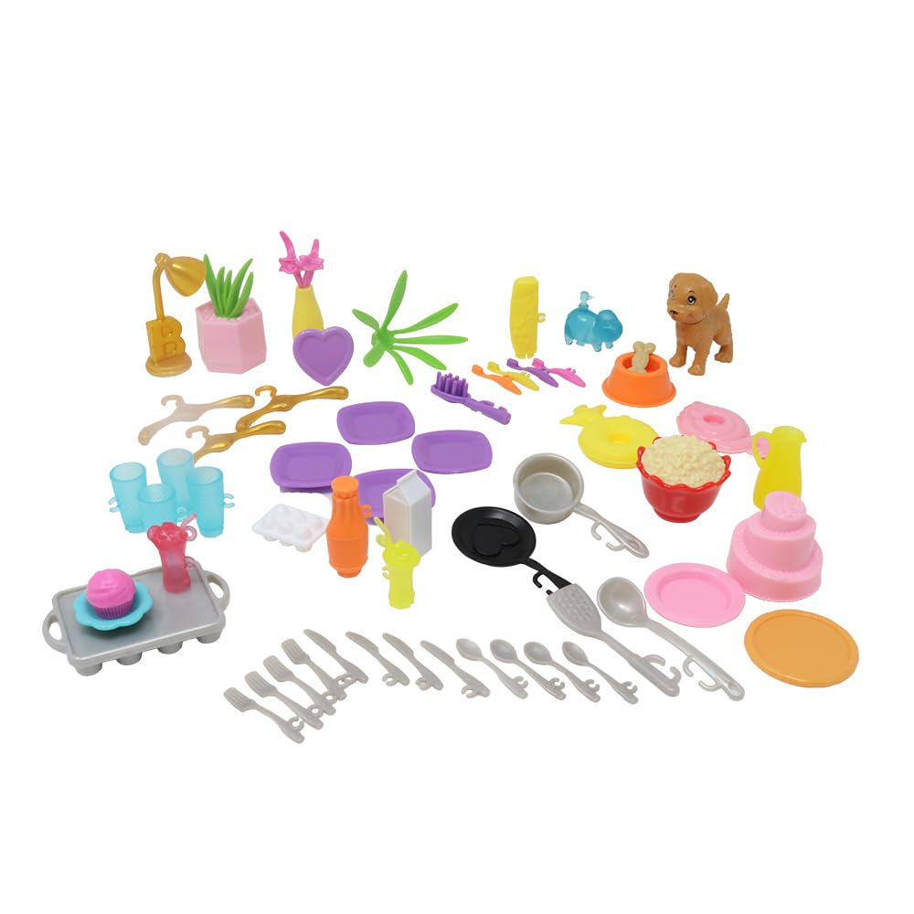 Replacement Parts for Barbie Doll Dreamhouse Doll House Playset HMX10 - Replacement Kitchen and Bathroom Supplies