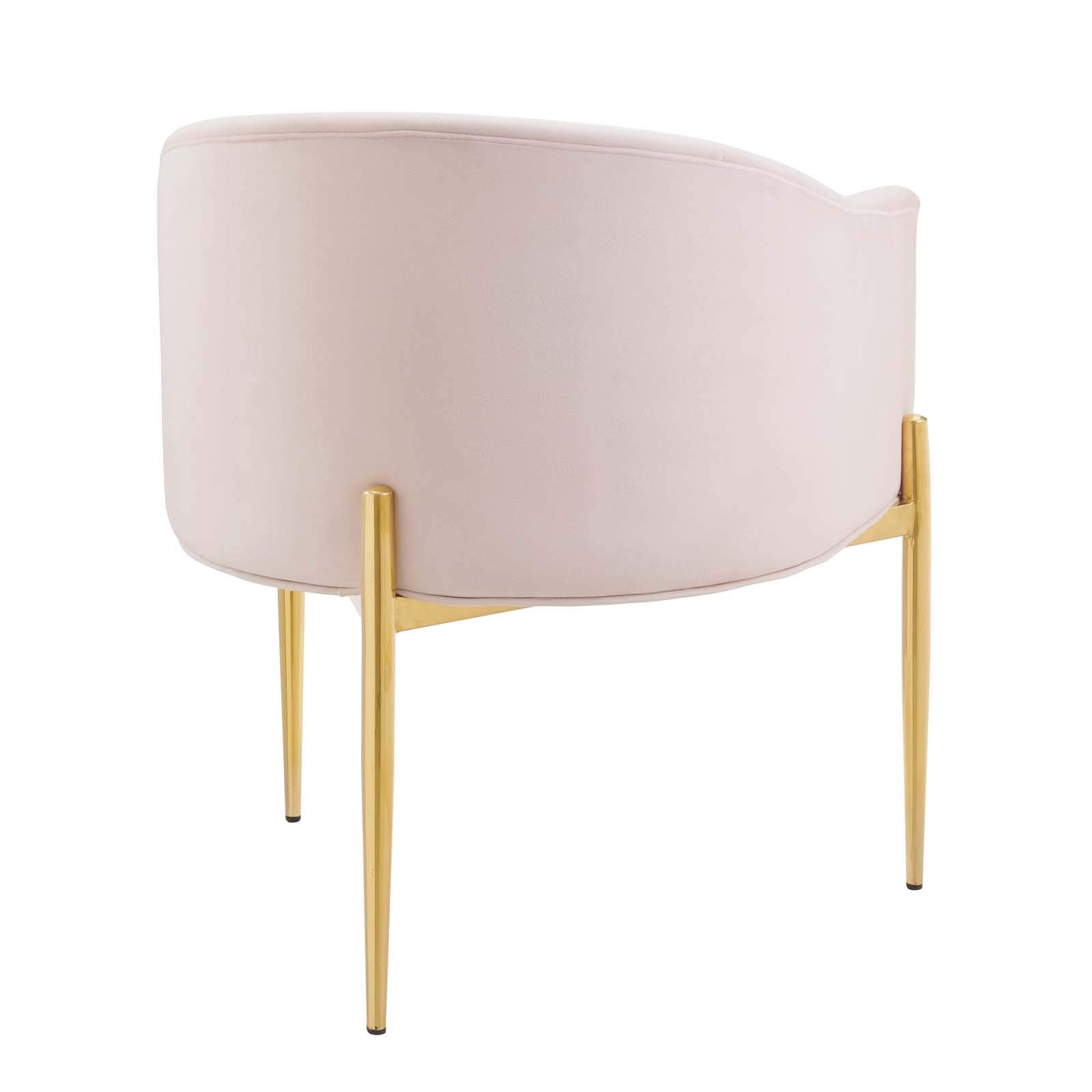 Modway Savour Tufted Performance Velvet Accent Chair In Pink