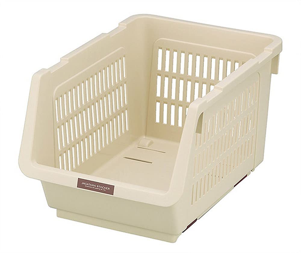 JapanBargain 3027, Japanese Stackable Storage Bin Kitchen Pantry Organizers Food Basket for Fruit Potato Condiments and Spices, 