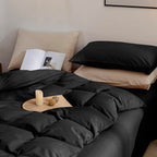 Jellymoni Cotton Duvet Cover California King - 100% Washed Cotton Linen Like Textured Comforter Cover, 3 Pieces Soft Bedding Set