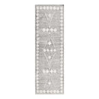 Kosas Home Lexington 30 x 96 Geometric Polyester Fabric Area Rug in Gray