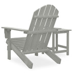 vidaXL Solid Fir Wood Patio Furniture Set, Gray Modern Adirondack Chair and Table, Comfortable and Durable, Ideal for Garden and Outdoor Lounge