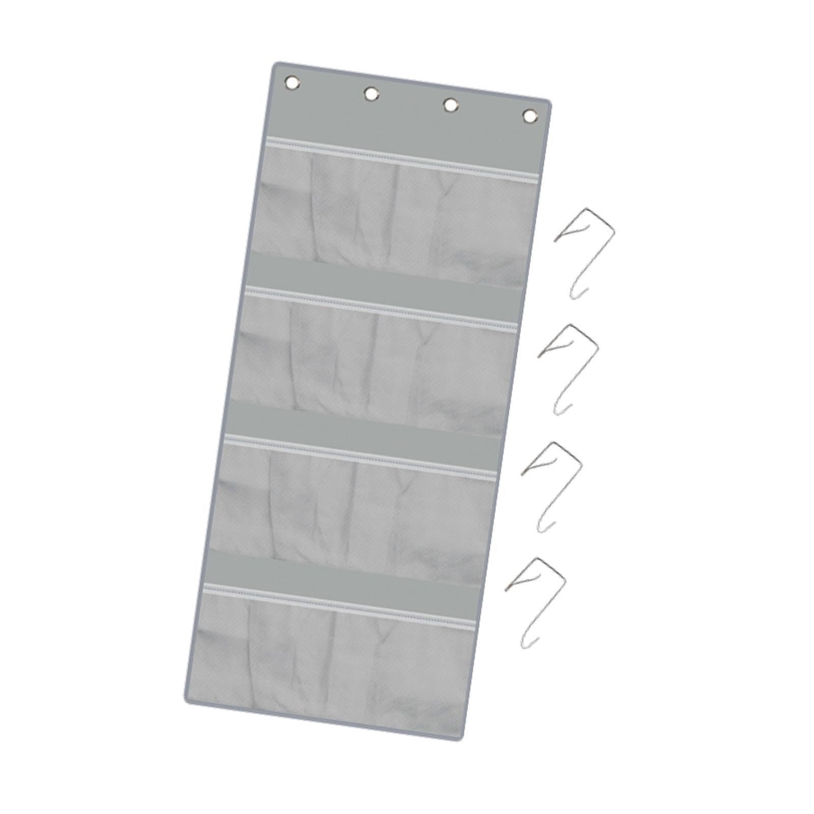 Atorse Over The Door Organizer Toys Space Saving Dolls 4 Layer For Dorm Wall Closet Gray
