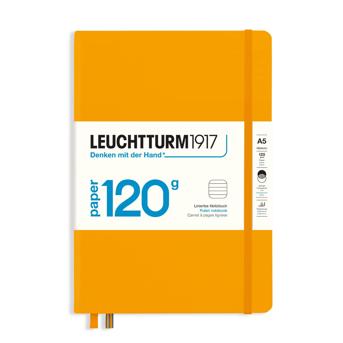 Leuchtturm1917 - 120G Special Edition - Medium A5 Ruled Hardcover Notebook (Rising Sun) - 203 Numbered Pages With 120Gsm Paper