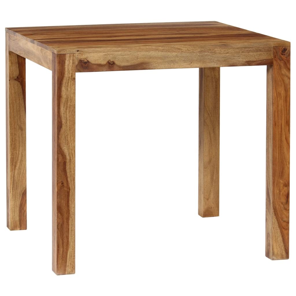 vidaXL Solid Sheesham Wood Dining Table - A Versatile, Rustic Charm Piece with Unique Craftsmanship, Ideal for Dining Room/Kitchen–32.3&quot;x31.5&quot;x29.9&quot;