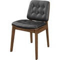 Coaster Furniture Redbridge Tufted Back Natural Walnut and Black (Set of 2) Side Chair 106596