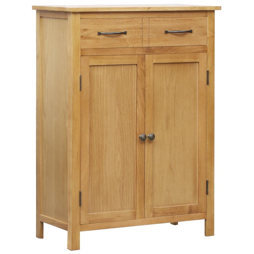 vidaXL Shoe Cabinet 29.9&quot;x14.6&quot;x41.3&quot; Solid Oak Wood