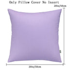 4-Pack 100% Cotton Comfortable Solid Decorative Throw Pillow Case,Thmyo Square Cushion Cover Pillowcase Sublimation Blank Pillow Covers Diy Throw Pillowcase For Sofa(20X20 Inch/ 50X50Cm,Light Purple)