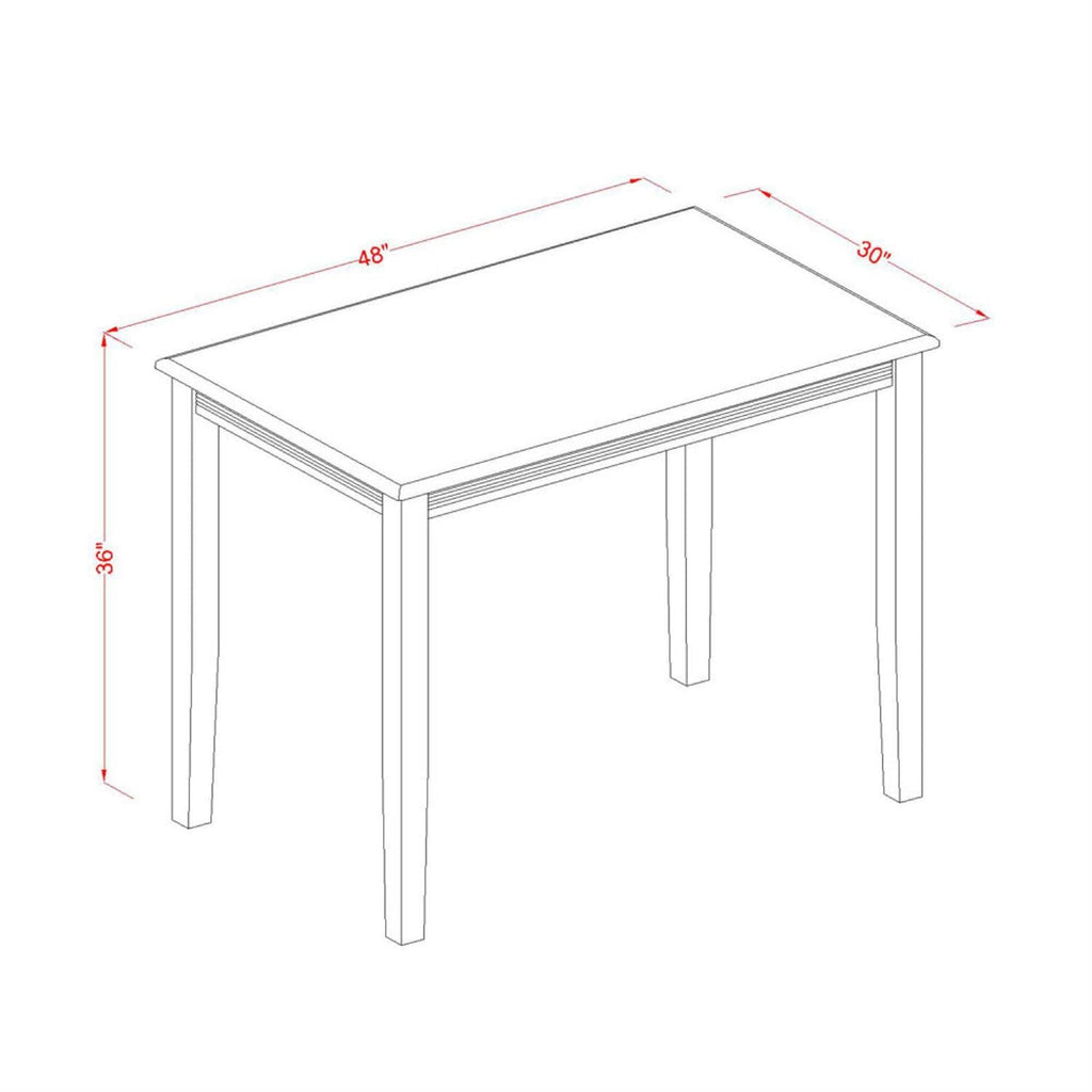 East West Furniture YAVN3-MAH-C 3 Piece Kitchen Counter Height Dining Table Set Contains a Rectangle Dining Room Table and 2 Linen Fabric Upholstered Chairs, 30x48 Inch, Mahogany