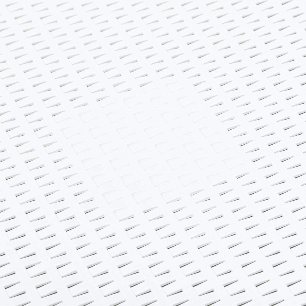 vidaXL Outdoor Side Table Patio End Coffee Table with Storage Plastic White