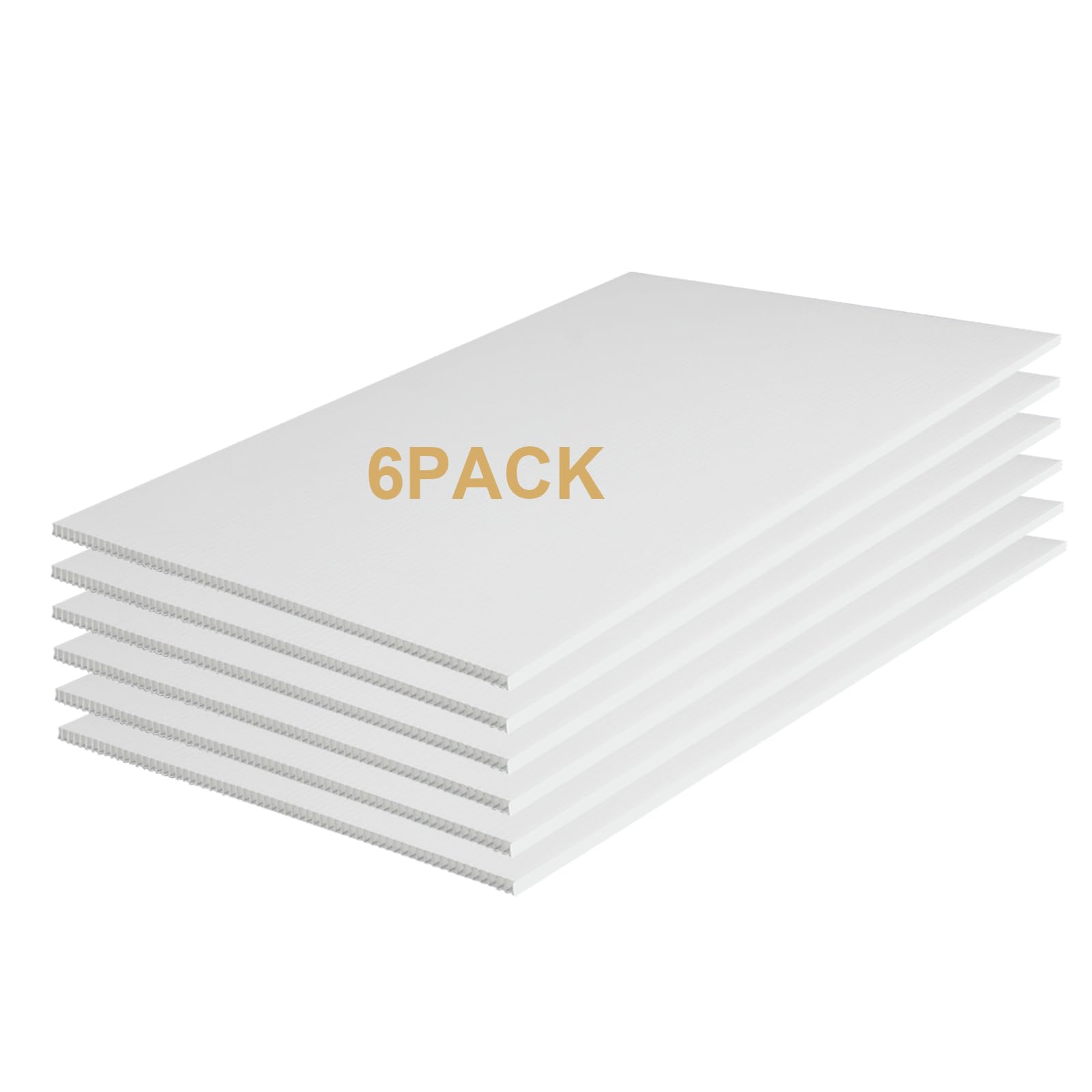 Ydisplay 6Pack Poster Blank Board 24  36 Corrugated Plastic Board 3/16 Inches Thick For School Projects,Craft,Art & Display,Whit