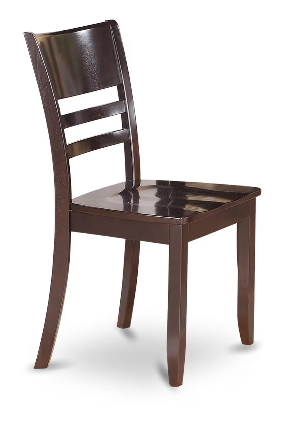 East West Furniture CALY5-CAP-W 5 Piece Dining Table Set for 4 Includes a Rectangle Kitchen Table and 4 Dinette Chairs, 36x60 Inch, Cappuccino