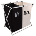 Nicesail Laundry Hamper 2 Section for Husband&Wife Parents or Couple, Clothes Basket Laundry Wedding Gift, Washing Storage Baske