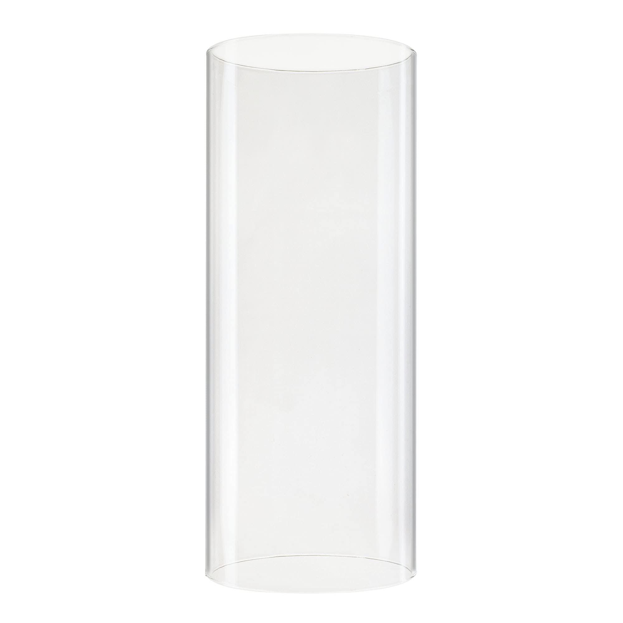 CYS EXCEL D-4 H-9.5 Glass Open Ended Hurricane Candleholder Bottomless Cylinder Sleeve Clear Chimney Shade Tube Cover, 1 Piece