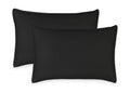 Pure Bamboo Queen Pillowcase 2Pc Set - Genuine 100% Organic Viscose Derived From Bamboo, Luxuriously Soft & Cooling, Double Stit