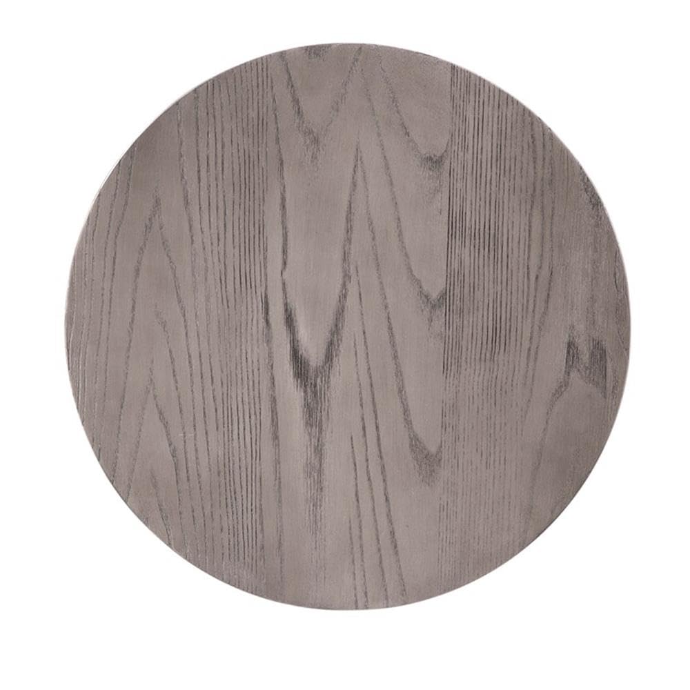 American Woodcrafters Chesson Gray Metal and Wood 42" High Round Pub Table