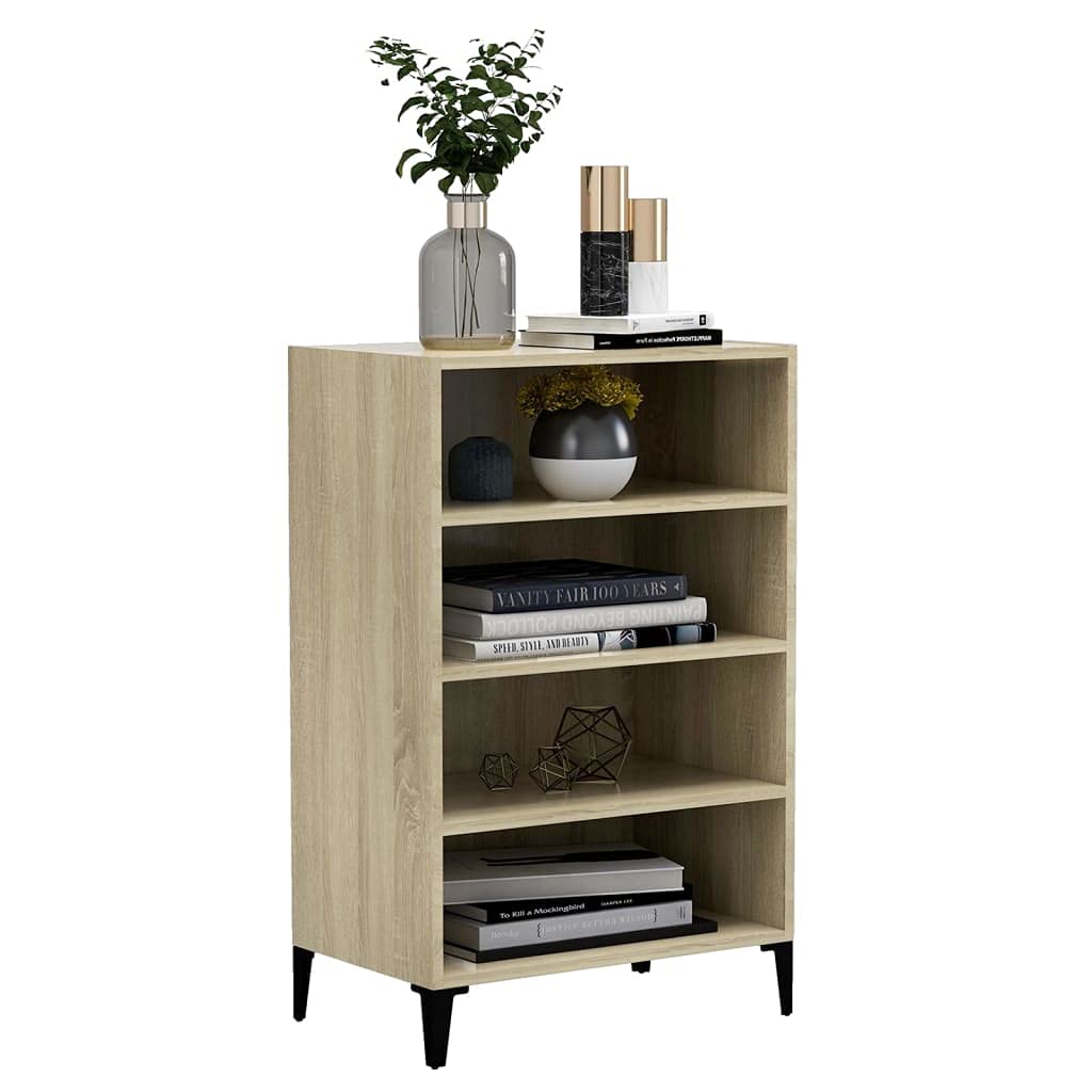 vidaXL Sideboard Home Indoor Bedroom Living Room Highboard Storage Book Sofa Side Table Desk Sideboard Furniture High Gloss White Engineered Wood