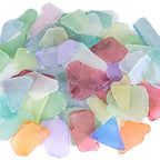 Nautical Crush Trading Sea Glass Craft - 11 Ounces Large Assorted Mix - Beach Glass Craft - Sea Glass D  cor - Sea Glass Vase Fi