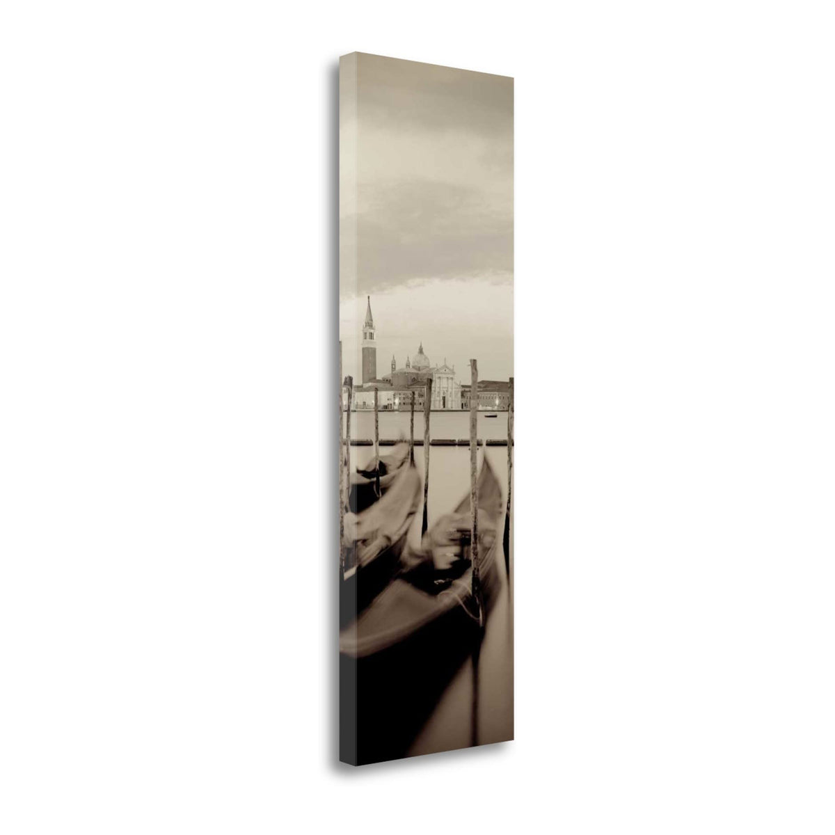 16' Gondolas Against The Church of San Giorgio Maggiore Giclee Wrap Canvas Wall Art