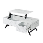ACME Furniture 1 Drawer Coffee Table in White and Black