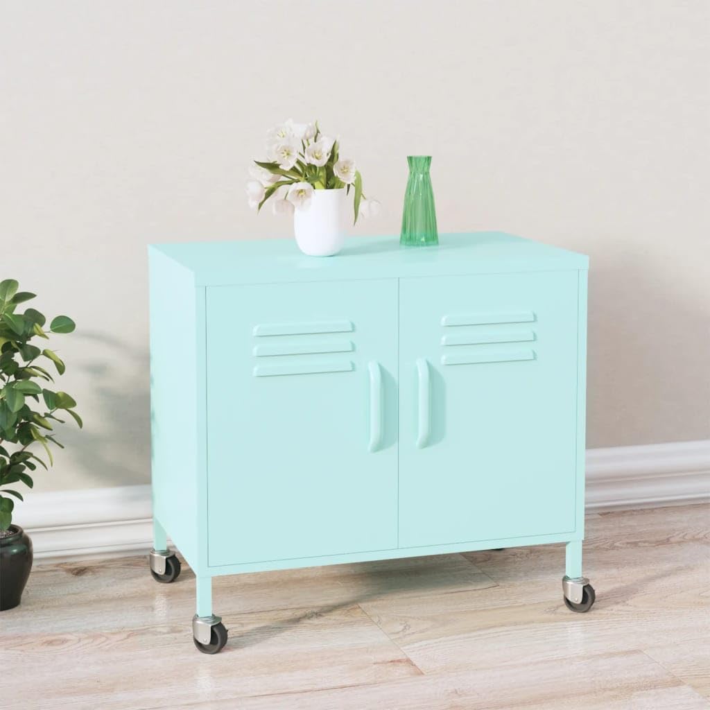 vidaXL Storage Cabinet Mint 23.6"x13.8"x19.3" Steel